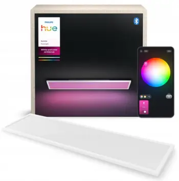 Panel LED tavani Philips Hue Surimu, 120x30 cm, White and Color Ambiance, i bardhë