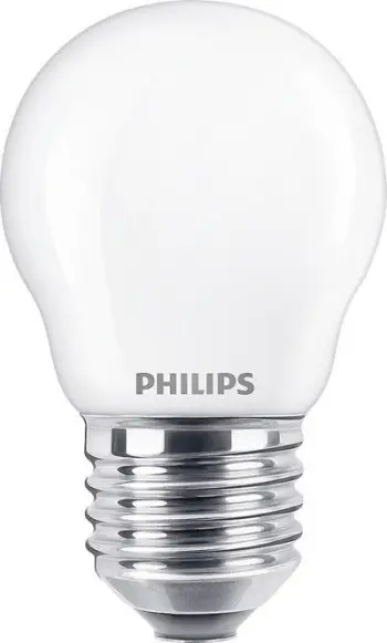 Llambë LED Philips E27, 4.3W, 470lm, 2700K, paketim 2 copë