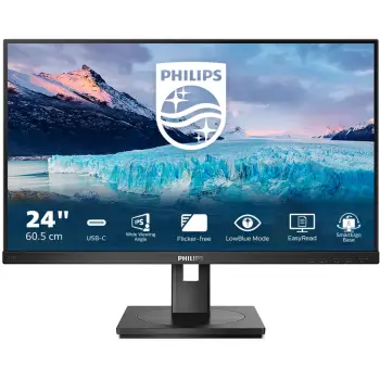 Monitor Philips S-line 243S1, 24", Full HD, IPS, USB-C, i zi