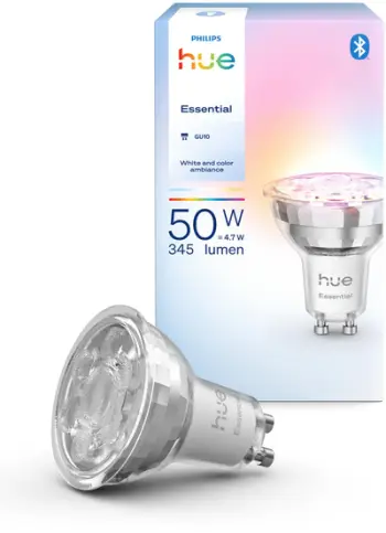 Llambë smart Philips Hue Essential WCA 345 GU10, LED, shumëngjyrëshe