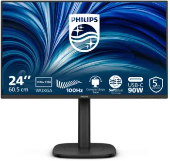 Monitor Philips 24B2U3301D, 24 inç, Full HD, 120Hz, HDMI, DP, USB-C, zi