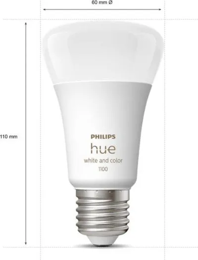 Poç i mençur Philips Hue, LED, E27, A60, 9W, 1100 lm - 2