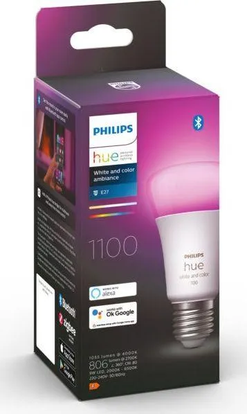 Poç i mençur Philips Hue, LED, E27, A60, 9W, 1100 lm - 3