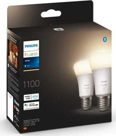 Poç Philips Hue White 9.5W 1100lm E27, 2 copë - 3