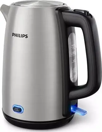 Ibrik elektrik Philips Viva Collection HD9353/90, 1.7L, inox, argjendtë