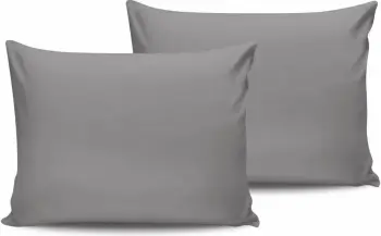 Set këllëfësh jastëku (2 copë), ngjyrë gri e errët, L'essentiel, 80x80cm