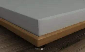 Çarçaf fitted super king, pambuk 100%, ngjyrë gri e errët, L'essentiel