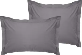 Set jastëkësh Oxford (2 copë), ngjyrë gri e errët, L'essentiel, 80x80+5cm