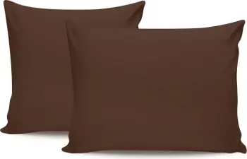 Set këllëfësh jastëku (2 copë), ngjyrë kafe e errët, L'essentiel, 80x80cm