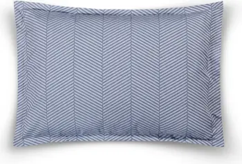 Jastëkëmbulesë L'essentiel, model Chevron, ngjyrë kaltër, 50x70cm (1 copë)