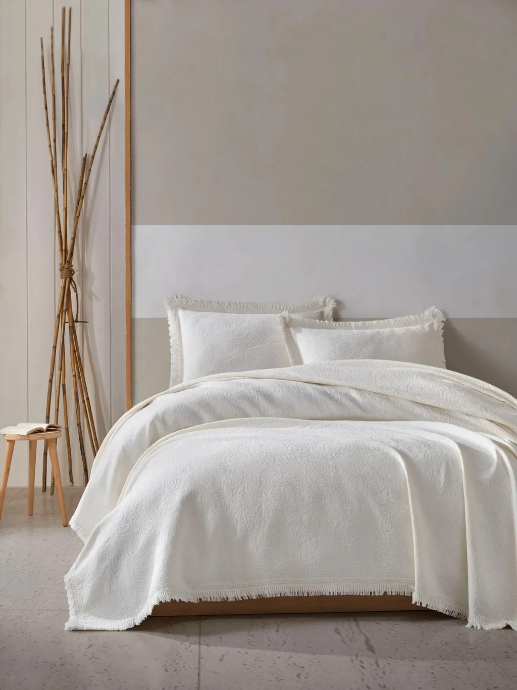 Set piké dopio Grace, ngjyrë krem, L'essentiel - 1
