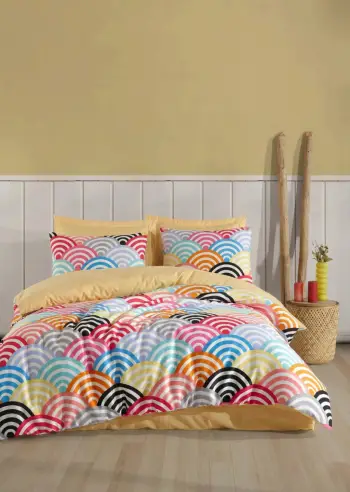 Set mbulesë për jorgan dopio satin, shumëngjyrëshe, L'essentiel, Gokkusagi