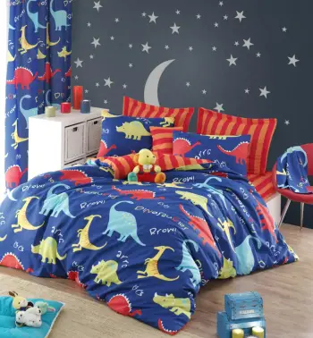 Set mbulesë për jorgan king size, L'essentiel, Daisy, ngjyrë kaltër