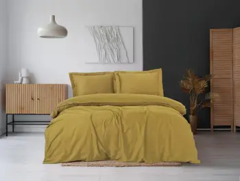 Set mbulesë jorgani Satin Super King, Elegant, ngjyrë e gjelbër, L'essentiel