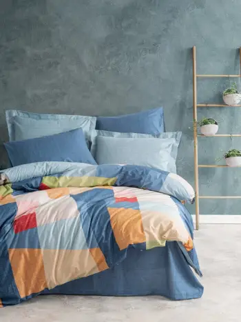 Set mbulesë për jorgan Super King, L'essentiel, ngjyra të ndryshme, Cosy - blu