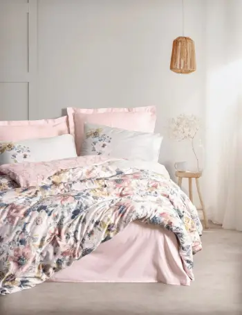 Set mbulesë për jorgan king size, saten, ngjyrë pluhur, Dalya