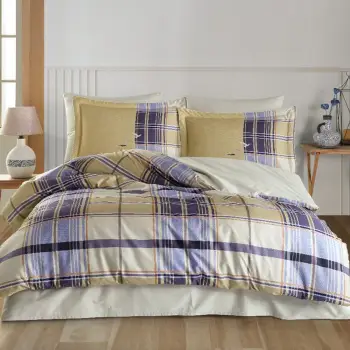 Set mbulesë për jorgan dopio, saten Tencel, L'essentiel, Yolanda, bezhë-lejla
