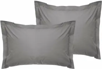 Set jastëkësh Oxford (2 copë), ngjyrë gri e errët, L'essentiel, 70