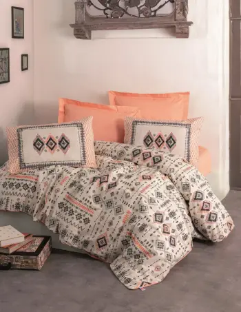 Set mbulesë për jorgan Single XXL, ngjyrë salmon, L'essentiel, Kateri