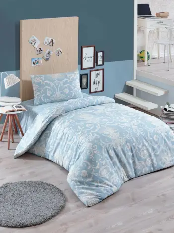 Set mbulesë jorgani XXL Single, L'essentiel, Tuval, blu-krem