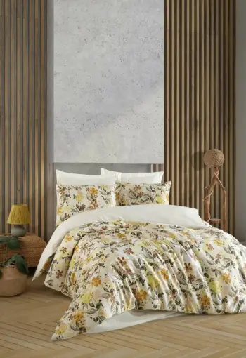 Set mbulesë për jorgan Super King Satin, L'essentiel, Luna, e verdhë
