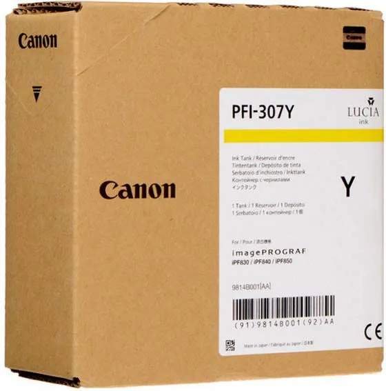 Ngjyrë Canon PFI307Y, e verdhë - 1