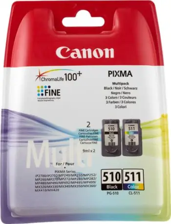 Ngjyrë për printer Canon PG-510/CL-511, cyan/ magenta/ e verdhë/ e zezë