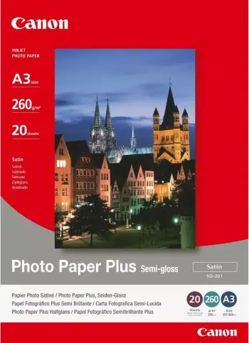 Letër fotografike Canon SG-201 për printer A3, 20 fletë, 260g/m