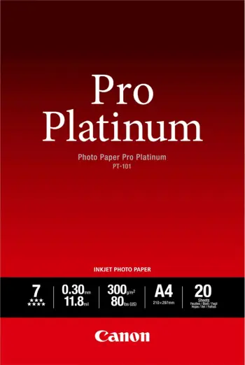 Letër fotografike Canon PT-101, A4, 20 fletë, 300g/m