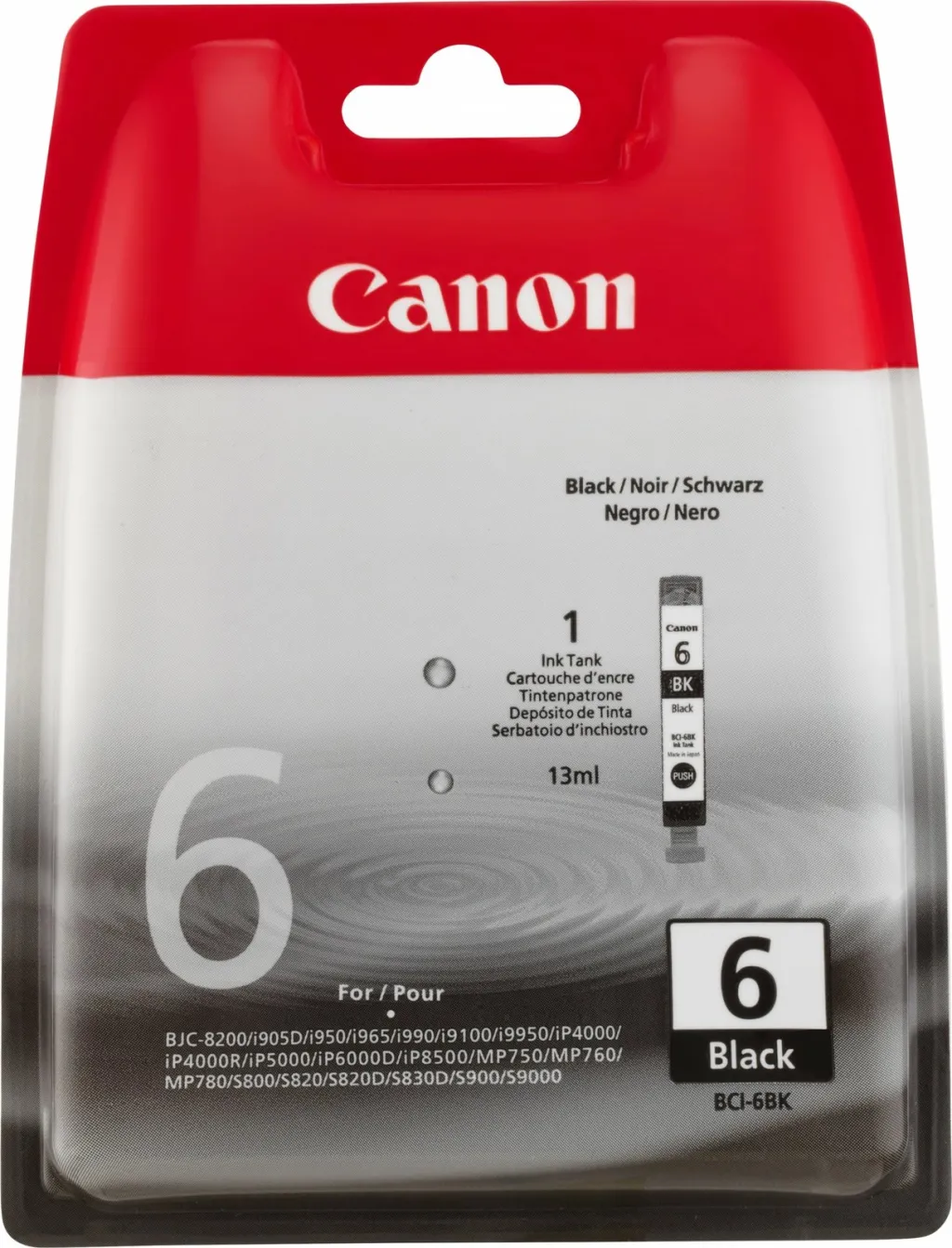 Ngjyrë Canon BCI-6BK, e zezë - 1