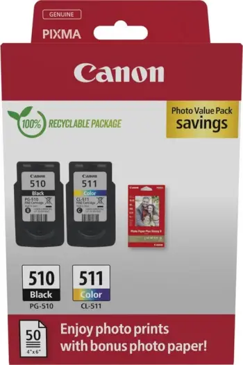 Ngjyrë për printer Canon PG-510/CL-511 PVP, 220 faqe, shumëngjyrëshe