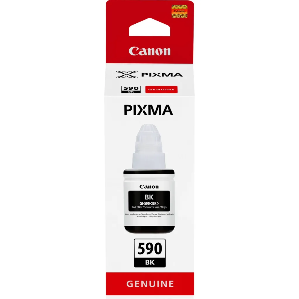 Ngjyrë për printer Canon GI-590 BK, 6000 faqe, e zezë - 1