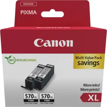Ngjyrë Canon PGI-570XL BK TWIN SEC, e zezë