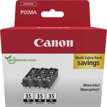 Ngjyrë Canon PGI-35BK, e zezë, 3 copë