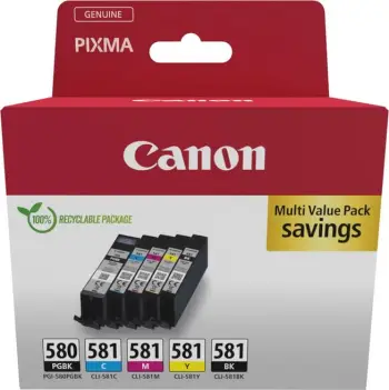Ngjyrë Canon PGI-580/CLI-581 PGBK/C/M/Y/BK MULTI