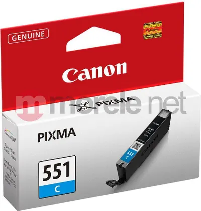 Ngjyrë për printer Canon CLI-551 C, 304 faqe, A4, e kaltër - 1