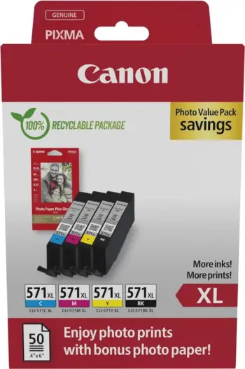 Ngjyrë Canon CLI-571XL, e zezë
