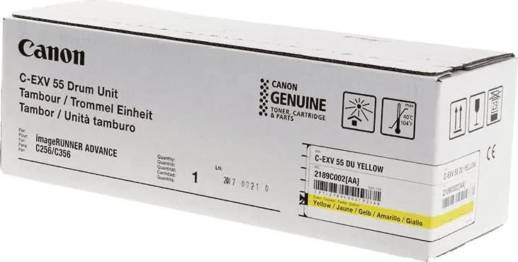 Njësi cilindri, Canon, C-EXV55 2189C002, rendiment 45000 faqe, standard, e verdhë - 1