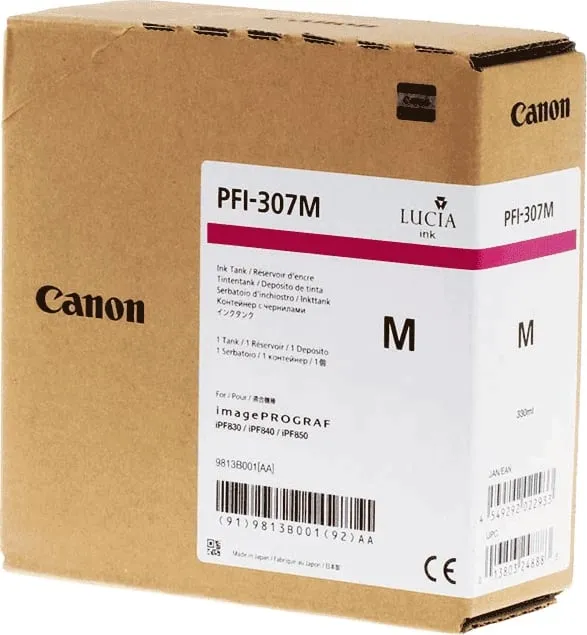 Rezervuar boje Canon PFI-307M 330 ml për imagePROGRAF iPF830/iPF840/iPF850 Magenta - 1