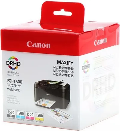 Ngjyrë për printer Canon PGI-1500, e zezë/e kaltër/vjollcë/e verdhë - 1