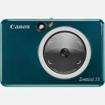 Foto Aparat Canon Zoemini S2, 2 In 1 Camera , Photo Printer, 50 Sec, 314 X 600 Dpi, Gjelbërt
