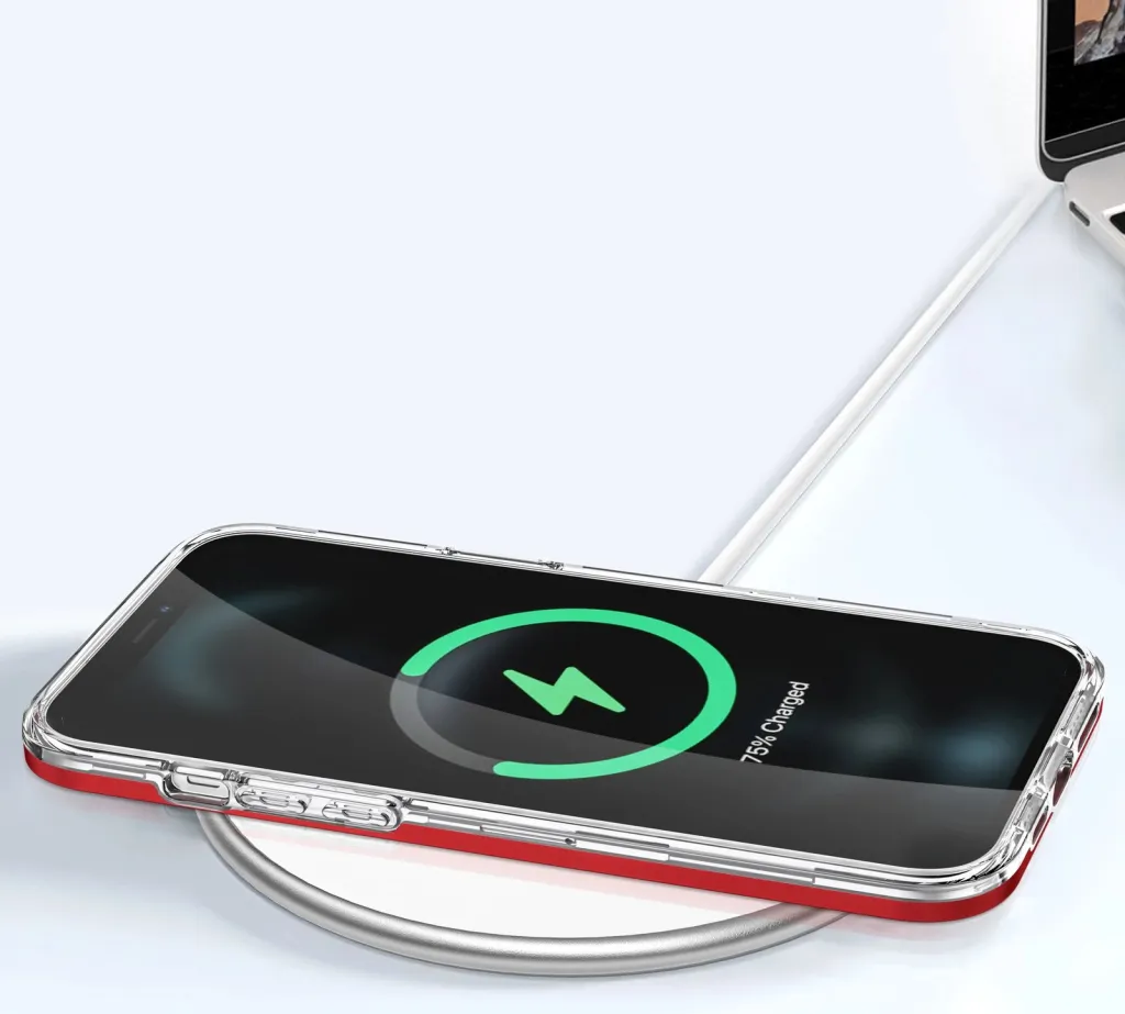 Mbështjellës Hurtel Hybrid Armor Clear 3in1 për iPhone 11 Pro Max, Transparent, Kuq - 7