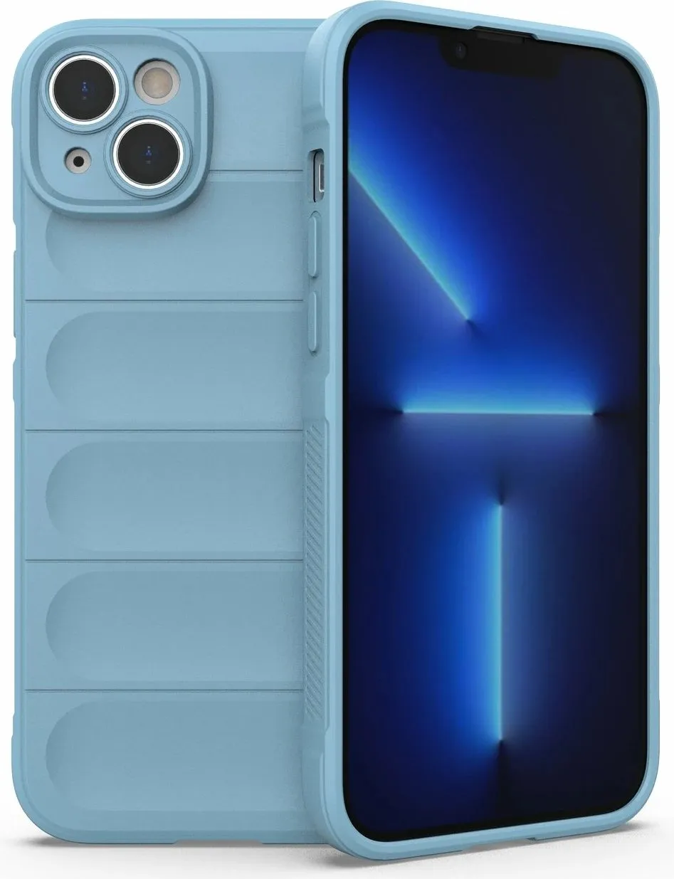 Mbështjellës Hurtel Magic Shield Case për iPhone 14 Plus, fleksibil, i blinduar, Blu e çelët - 1