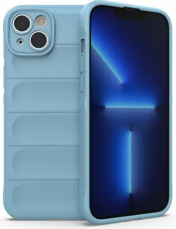 Mbështjellës Hurtel Magic Shield Case për iPhone 14 Plus, fleksibil, i blinduar, Blu e çelët