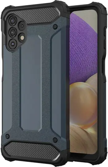Mbulesë mbrojtëse Hybrid Armor për telefon Samsung Galaxy A73 5G, TPU dhe polikarbonat, blu e çelët