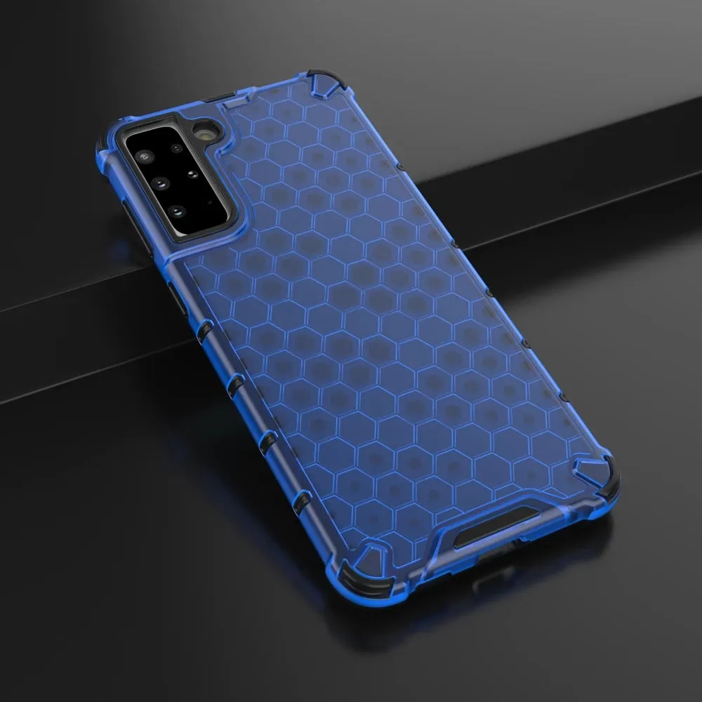 Mbështjellës Hurtel për Samsung Galaxy S22 Ultra, honeycomb, blu - 14