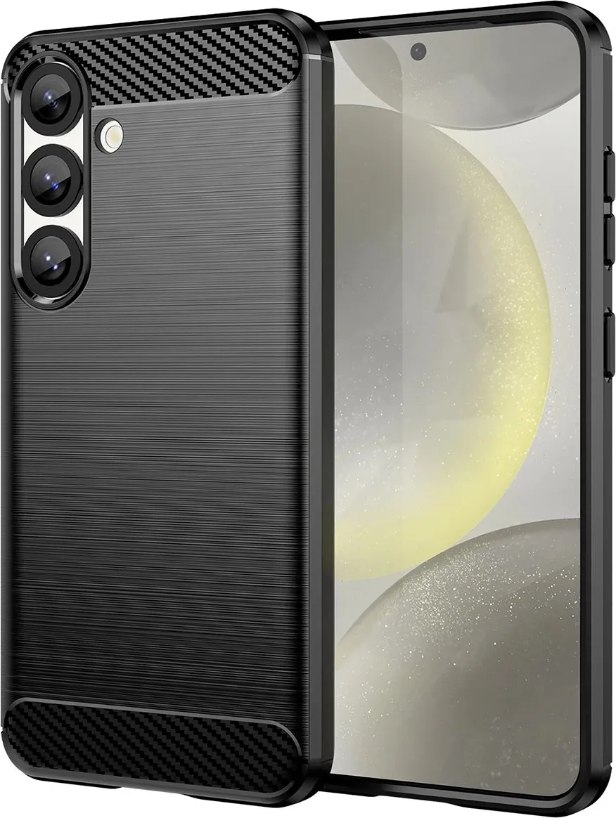 Mbështjellës Hurtel Carbon Case për iPhone 16e, silikon, kaltër - 1