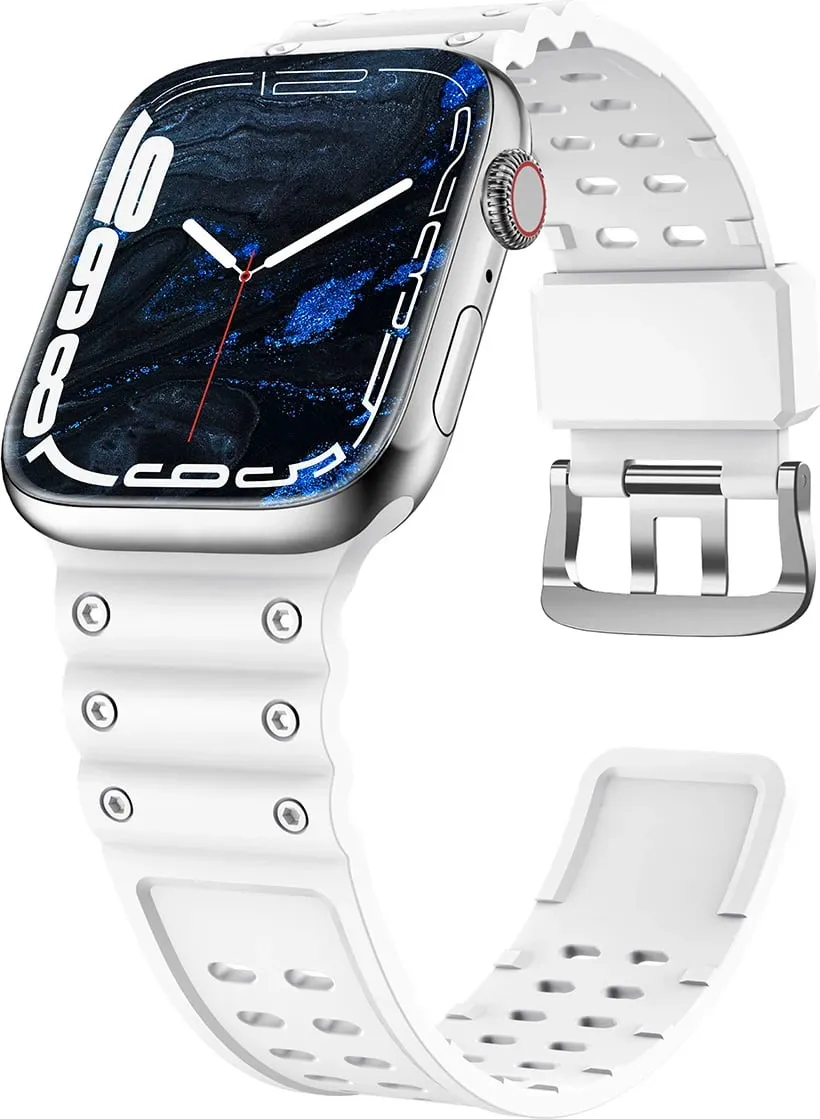 Rrip për Apple Watch Hurtel Strap Triple Protection, TPU, i bardhë - 2