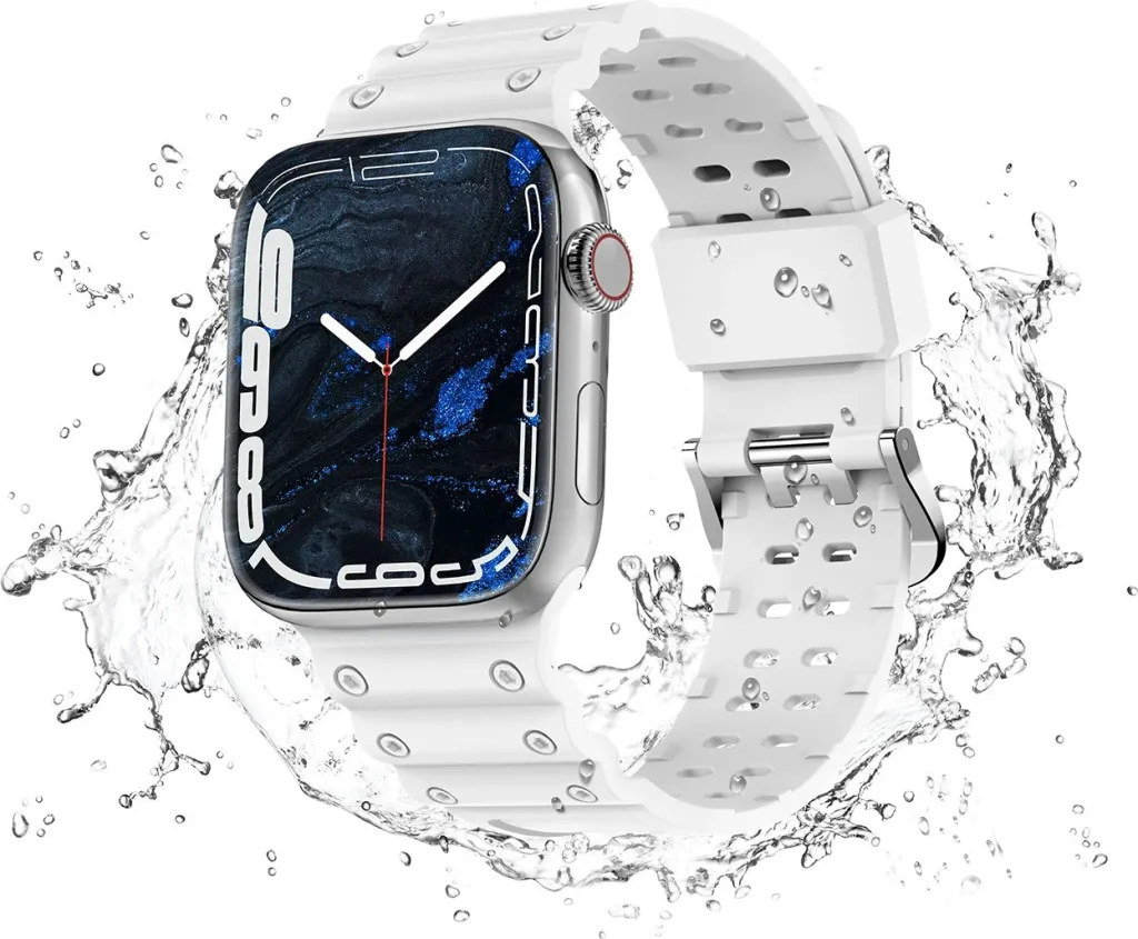 Rrip për Apple Watch Hurtel Strap Triple Protection, TPU, i bardhë - 3