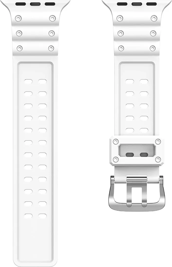 Rrip për Apple Watch Hurtel Strap Triple Protection, TPU, i bardhë - 5